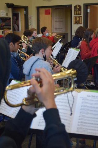 Students practice for the fall concert